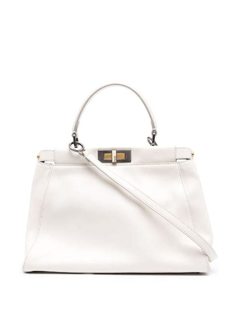 fendi white mini peekaboo|Fendi peekaboo suede.